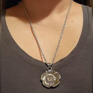 Coach Silver Floral Heavy Charm